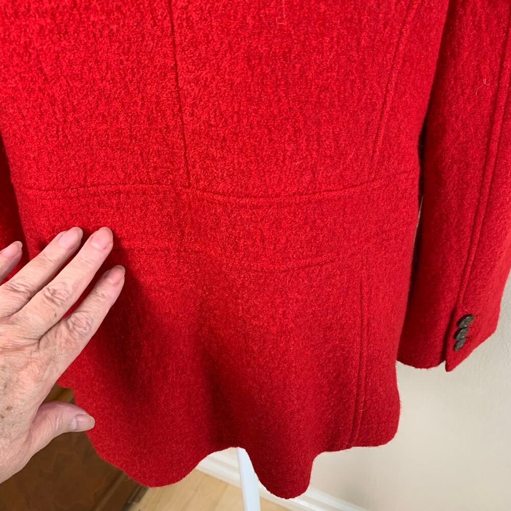 Talbots Red Textured Two-Button Blazer - Picture 8 of 11